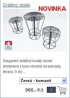 Elegantní drátěný stolek